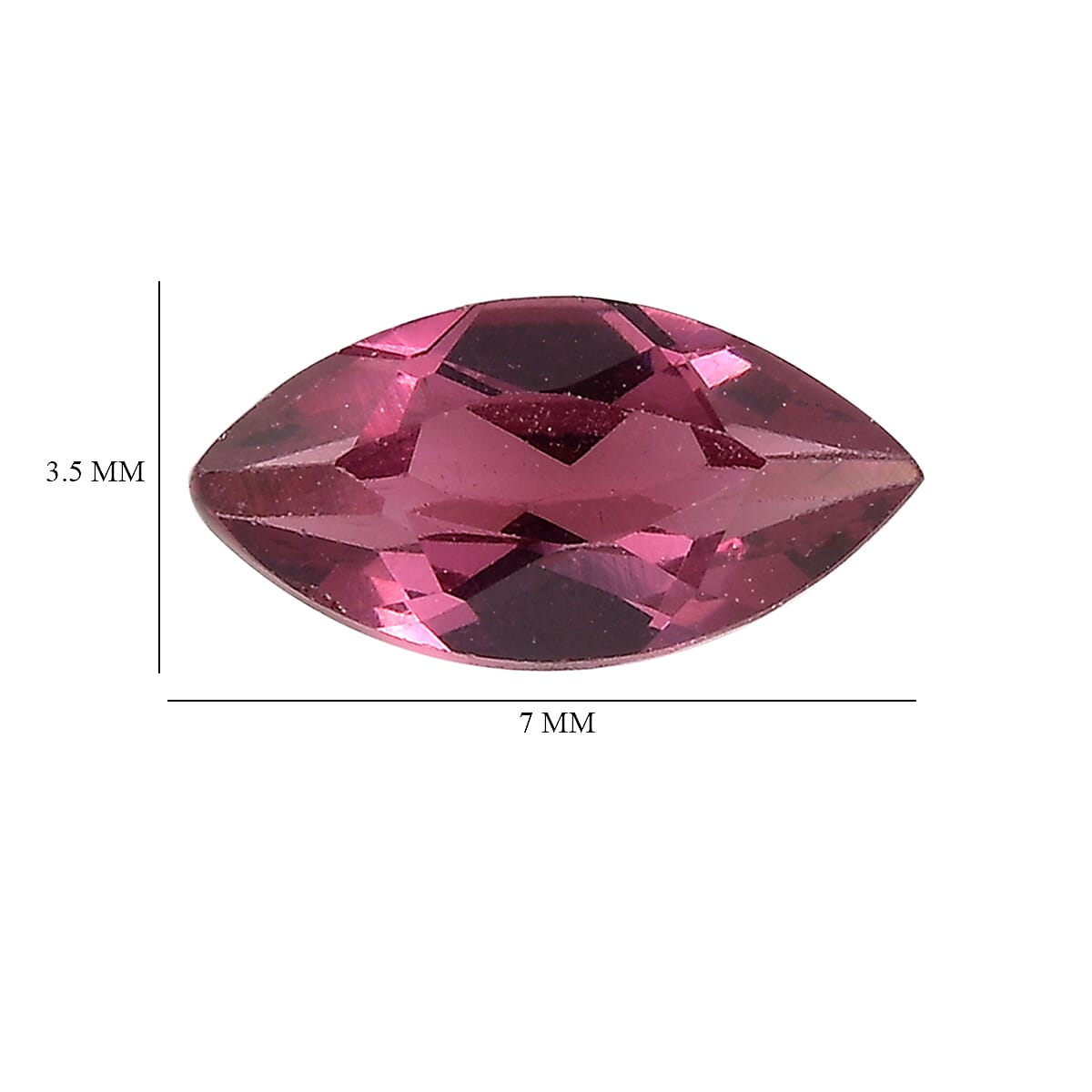 Orissa Rose Garnet Set of 3 (Mrq 7x3.5 mm) 1.23 ctw Loose Gemstone