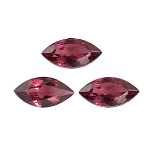 AA Orissa Rose Garnet Set of 3 (Mrq 8x4 mm) 1.78 ctw Loose Gemstone