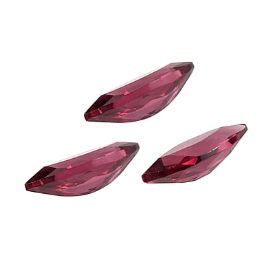 AA Orissa Rose Garnet Set of 3 (Mrq 8x4 mm) 1.78 ctw Loose Gemstone