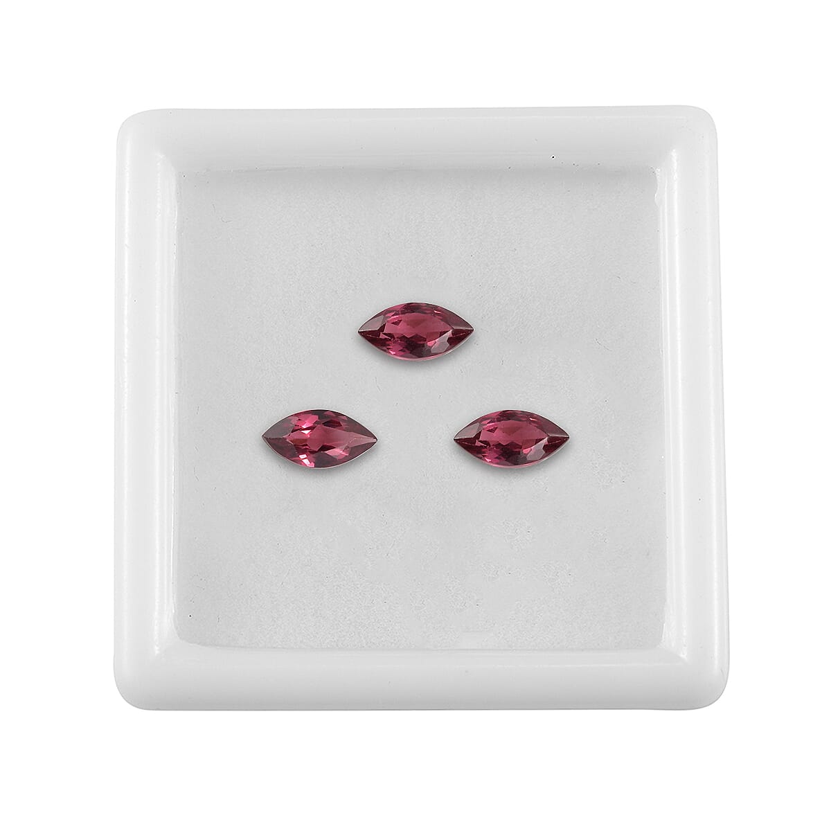 AA Orissa Rose Garnet Set of 3 (Mrq 8x4 mm) 1.78 ctw Loose Gemstone image number 3