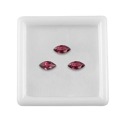 AA Orissa Rose Garnet Set of 3 (Mrq 8x4 mm) 1.78 ctw Loose Gemstone