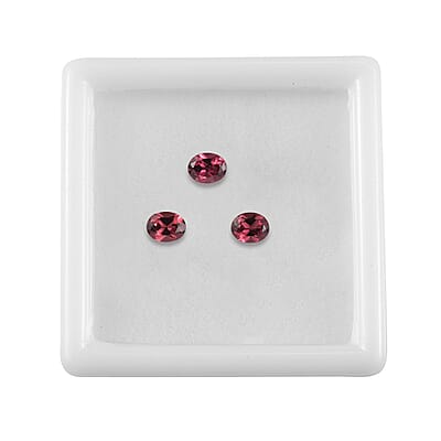 AAA Orissa Rose Garnet Set of 3 (Ovl 5x4 mm) 1.27 ctw Loose Gemstone