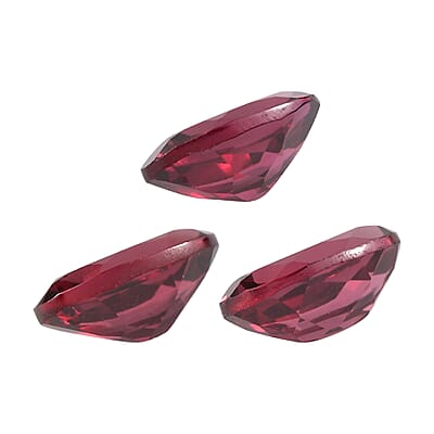 AA Orissa Rose Garnet Set of 3 (Ovl 6x4 mm) 1.63 ctw Loose Gemstone