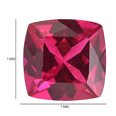 Lab Created Ruby (Cush 7x7 mm) 2.02 ctw Loose Gemstone