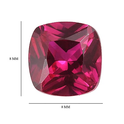 Lab Created Ruby (Cush 8x8 mm) 2.15 ctw Loose Gemstone