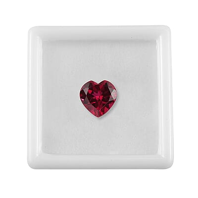 Lab Created Ruby (Hrt 10 mm) 3.64 ctw Loose Gemstone