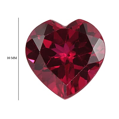 Lab Created Ruby (Hrt 10 mm) 3.64 ctw Loose Gemstone
