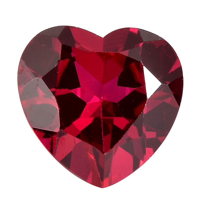 Lab Created Ruby (Hrt 8 mm) 1.92 ctw Loose Gemstone