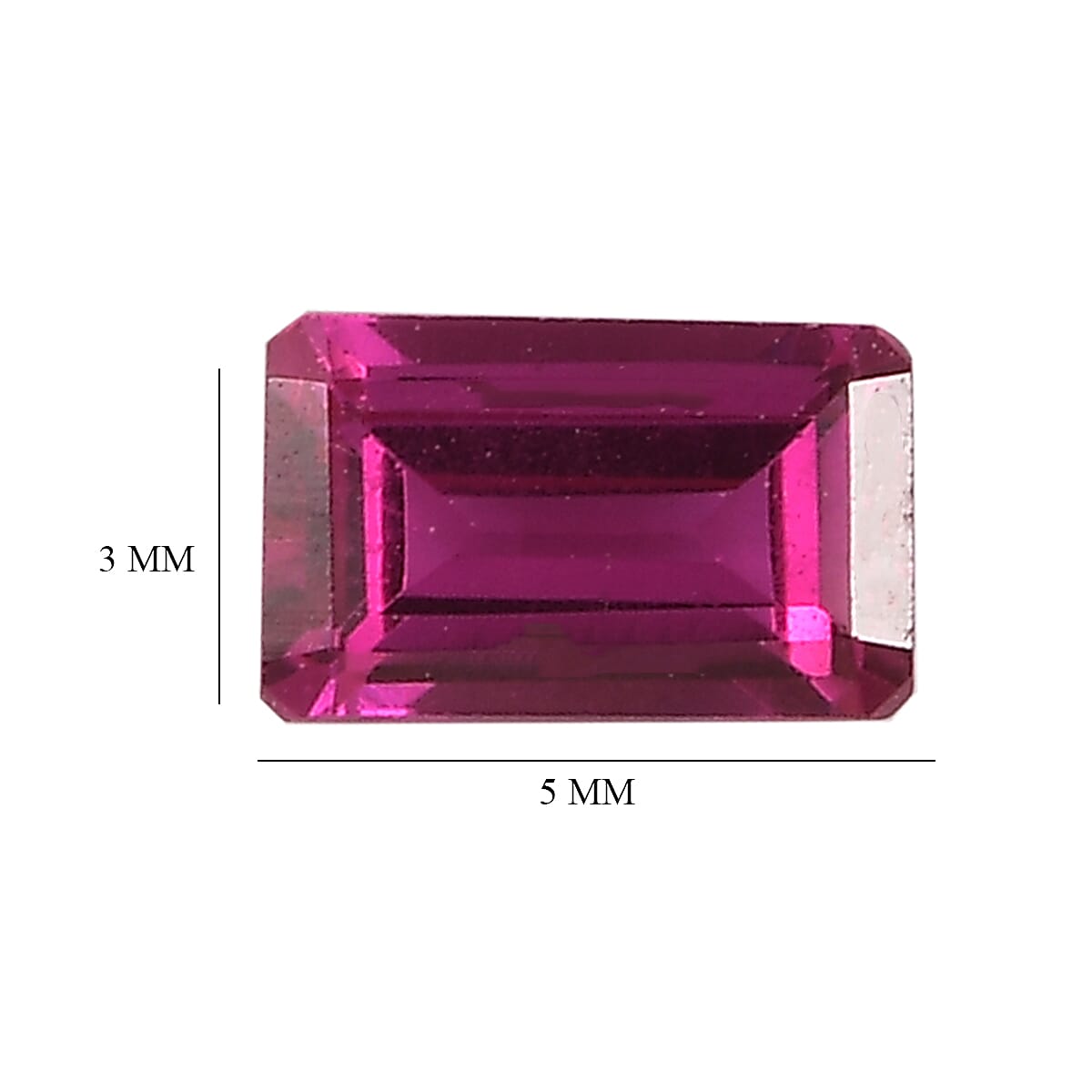 Set of 4 Premium Lab Created Ruby (Oct 5x3 mm) 1.56 ctw Loose Gemstone image number 4