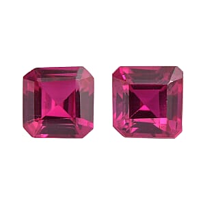 Set of 2 Lab Created Ruby (Oct 5x5 mm) 1.43 ctw Loose Gemstone