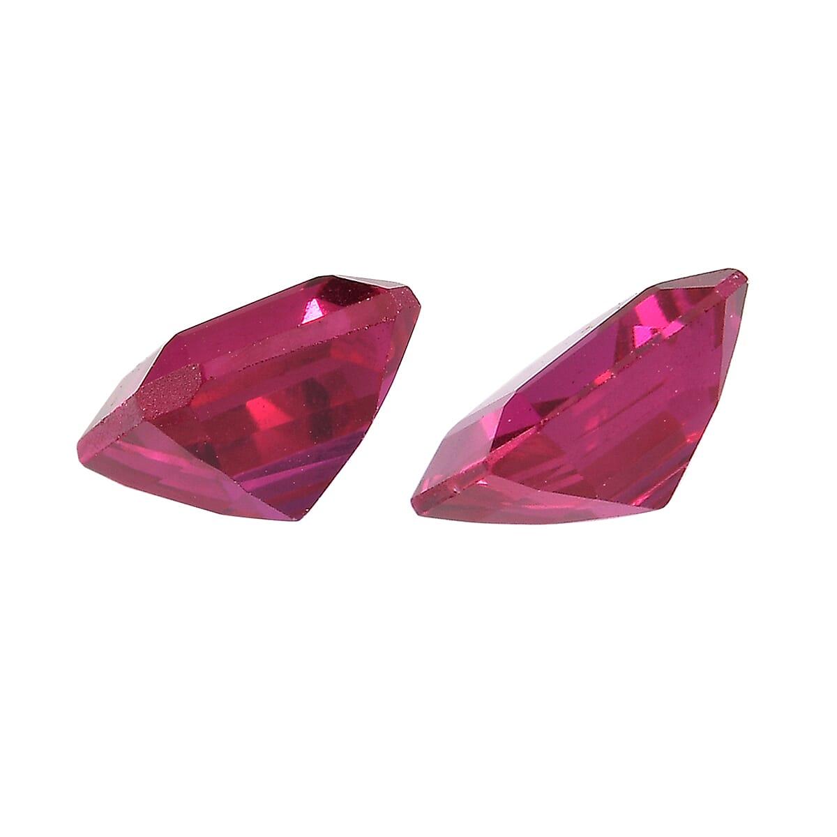 Set of 2 Lab Created Ruby (Oct 5x5 mm) 1.43 ctw Loose Gemstone image number 2
