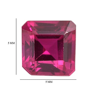Set of 2 Lab Created Ruby (Oct 5x5 mm) 1.43 ctw Loose Gemstone