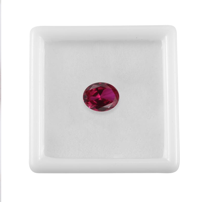 Lab Created Ruby (Ovl 10x8 mm) 2.48 ctw Loose Gemstone
