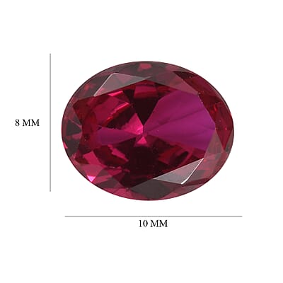 Lab Created Ruby (Ovl 10x8 mm) 2.48 ctw Loose Gemstone