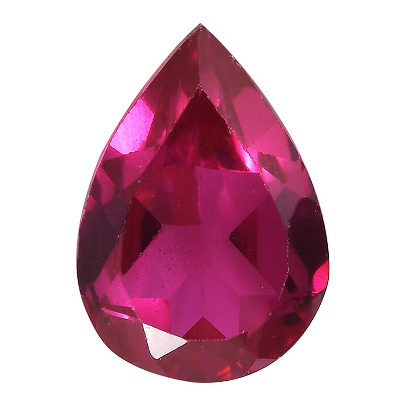 Lab Created Ruby (Pear 10x7 mm) 2.10 ctw Loose Gemstone