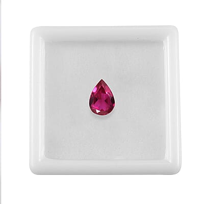 Lab Created Ruby (Pear 10x7 mm) 2.10 ctw Loose Gemstone