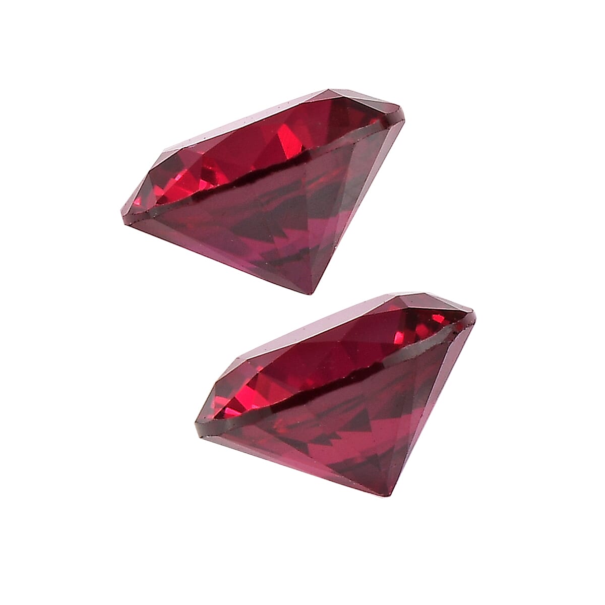 Set of 2 AA Lab Created Ruby (Rnd 4.75 mm) 0.90 ctw Loose Gemstone