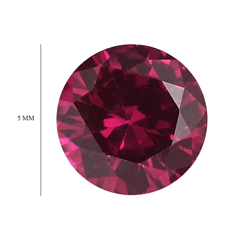Set of 3 Lab Created Ruby (Rnd 5.5 mm) 2.21 ctw Loose Gemstone