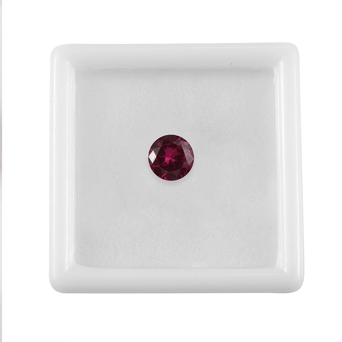 Lab Created Ruby (Rnd 7 mm) 1.40 ctw Loose Gemstone image number 3