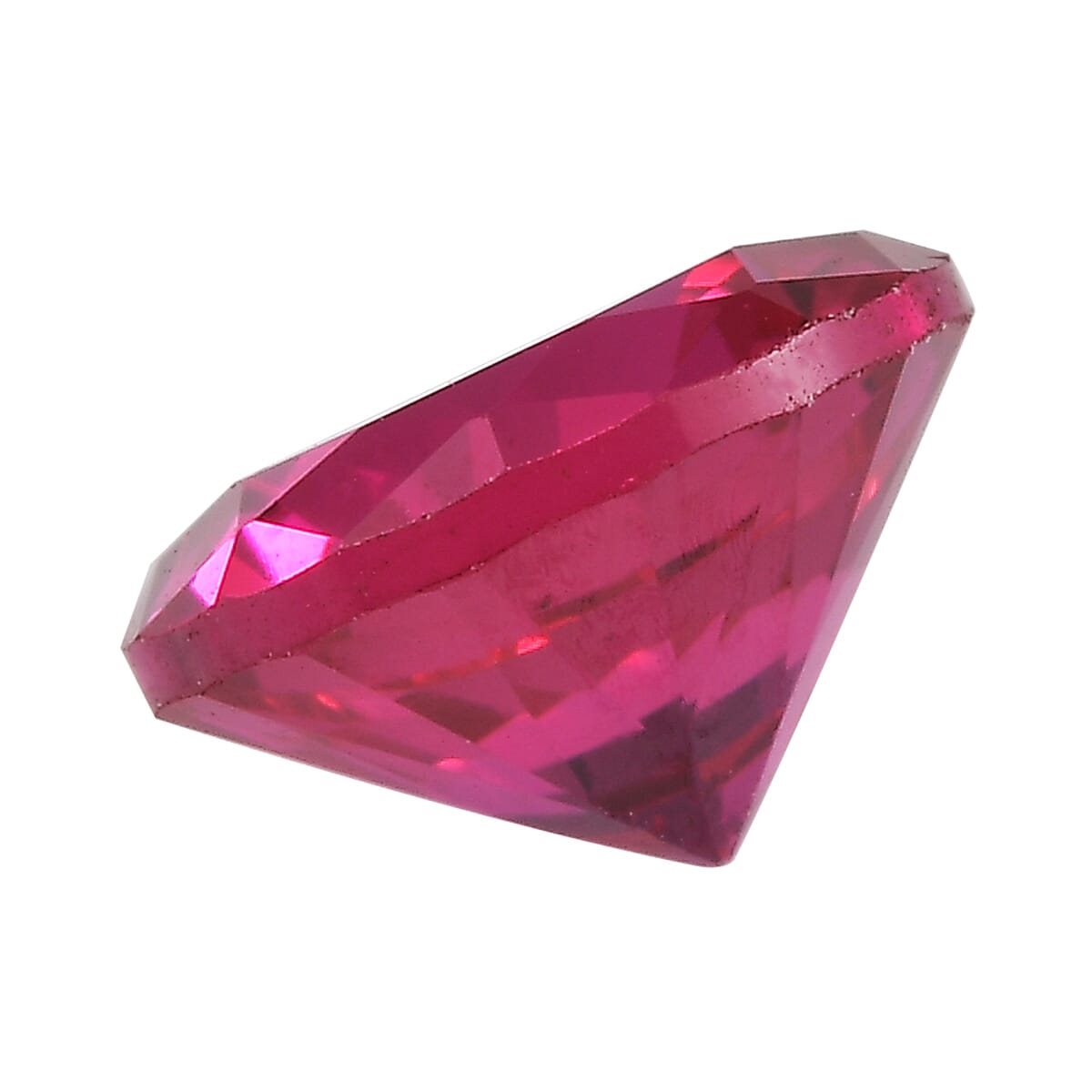 AA Lab Created Ruby (Rnd 7.5 mm) 3.55 ctw Loose Gemstone image number 2