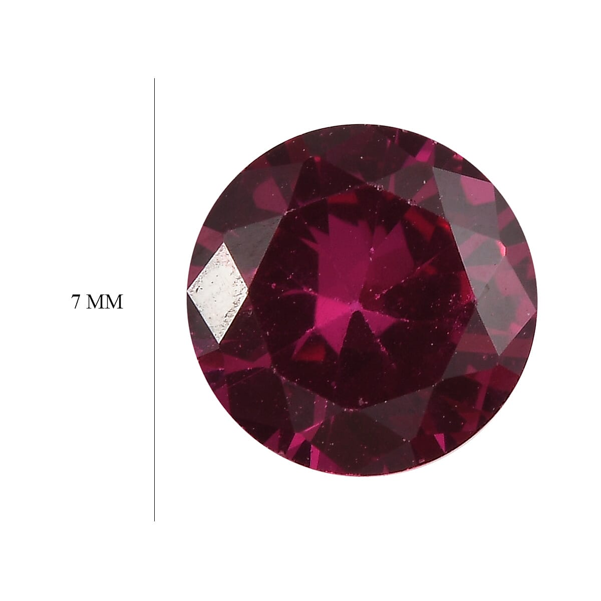 AA Lab Created Ruby (Rnd 7.5 mm) 3.55 ctw Loose Gemstone image number 4