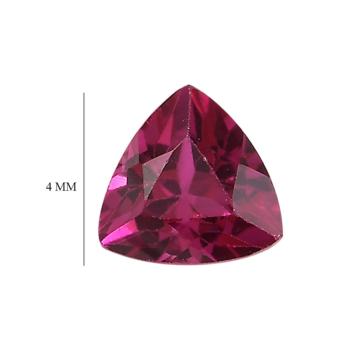 Set of 4 Lab Created Ruby (Trl 4 mm) 1.26 ctw Loose Gemstone image number 3
