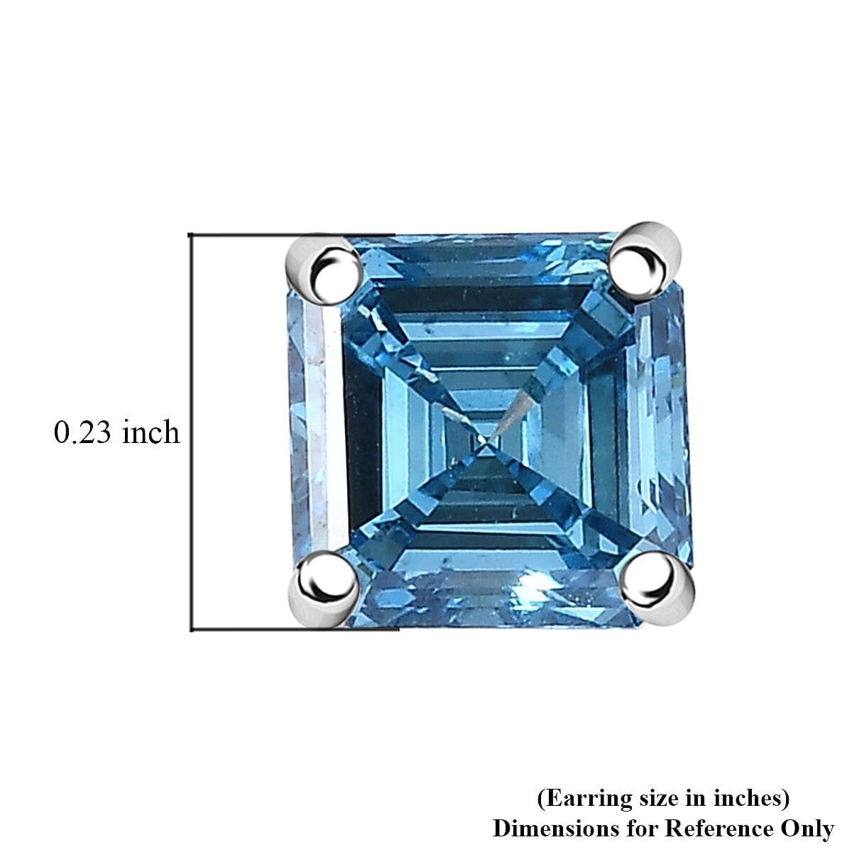 SGL Certified Luxuriant Lab Grown Blue Diamond (IR) 2.00 ctw Stud Earrings in 10K White Gold image number 5