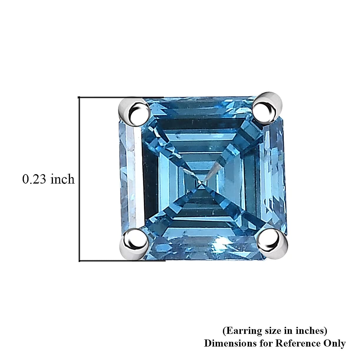 SGL Certified Luxuriant Lab Grown Blue Diamond (IR) 2.00 ctw Stud Earrings in 10K White Gold image number 6