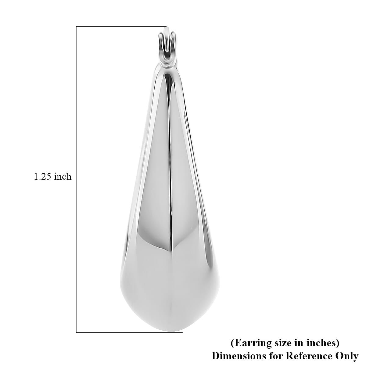 Oval Hoop Earrings in Stainless Steel image number 5