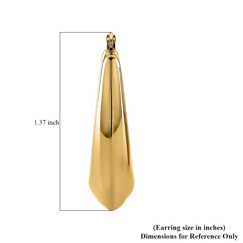 Fancy Hoop Earrings in ION Plated YG Stainless Steel