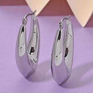 Fancy Hoop Earrings in Stainless Steel