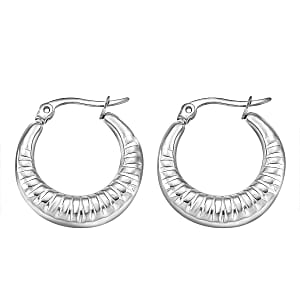 Round Hoop Earrings in Stainless Steel