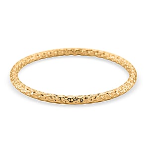 Diamond-cut Bangle Bracelet in ION Plated YG Stainless Steel (8.0 In)