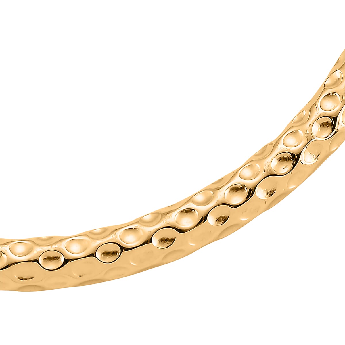 Diamond-cut Bangle Bracelet in ION Plated YG Stainless Steel (8.0 In) image number 3