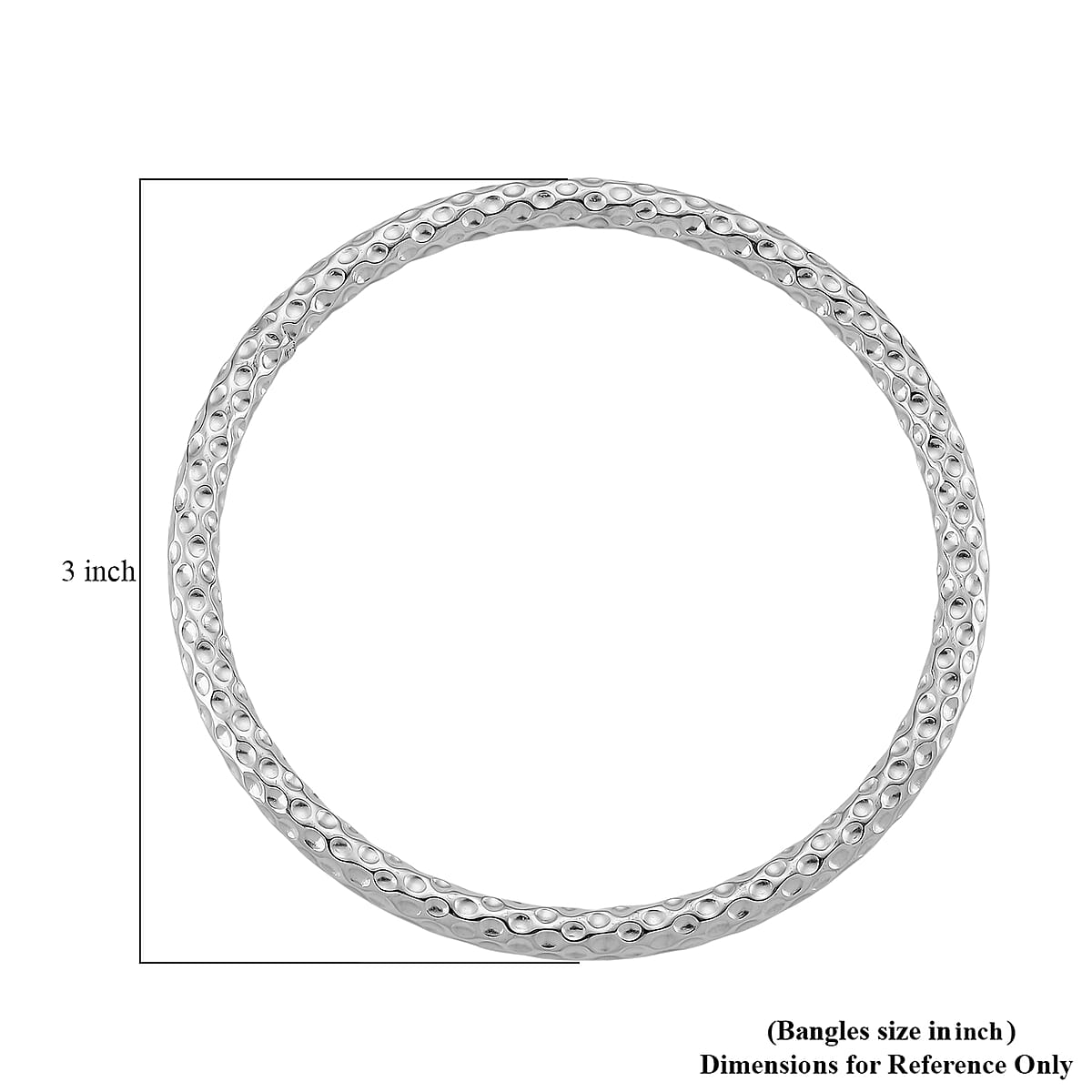 Diamond-cut Bangle Bracelet in Stainless Steel (8.0 In) image number 4