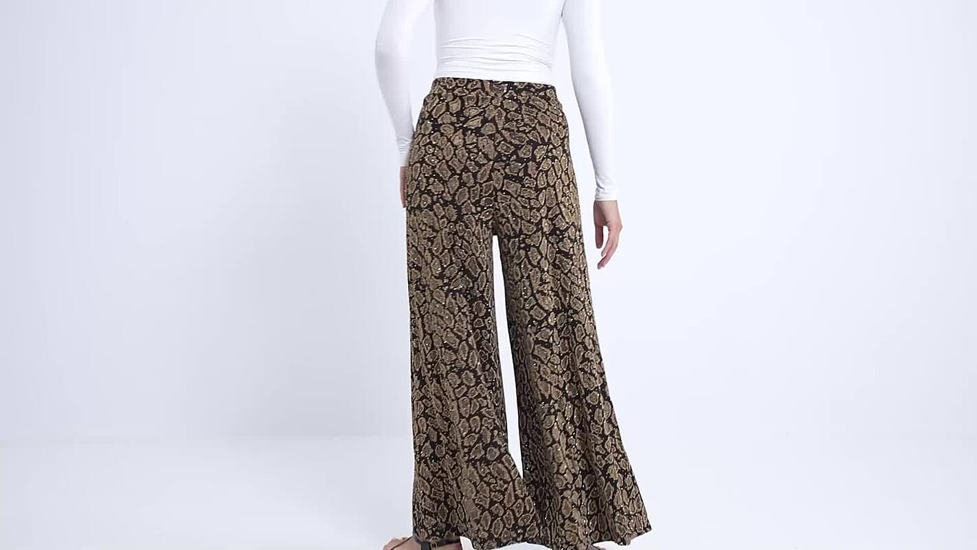 Tamsy Silver Printed Pajama with- One Size Fits Most