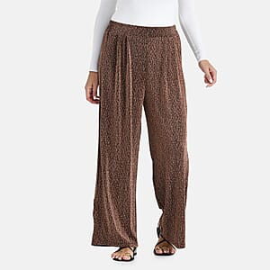  Tamsy Pink Lurex Sparkly Sequins, Print Pant- One Size fits Most