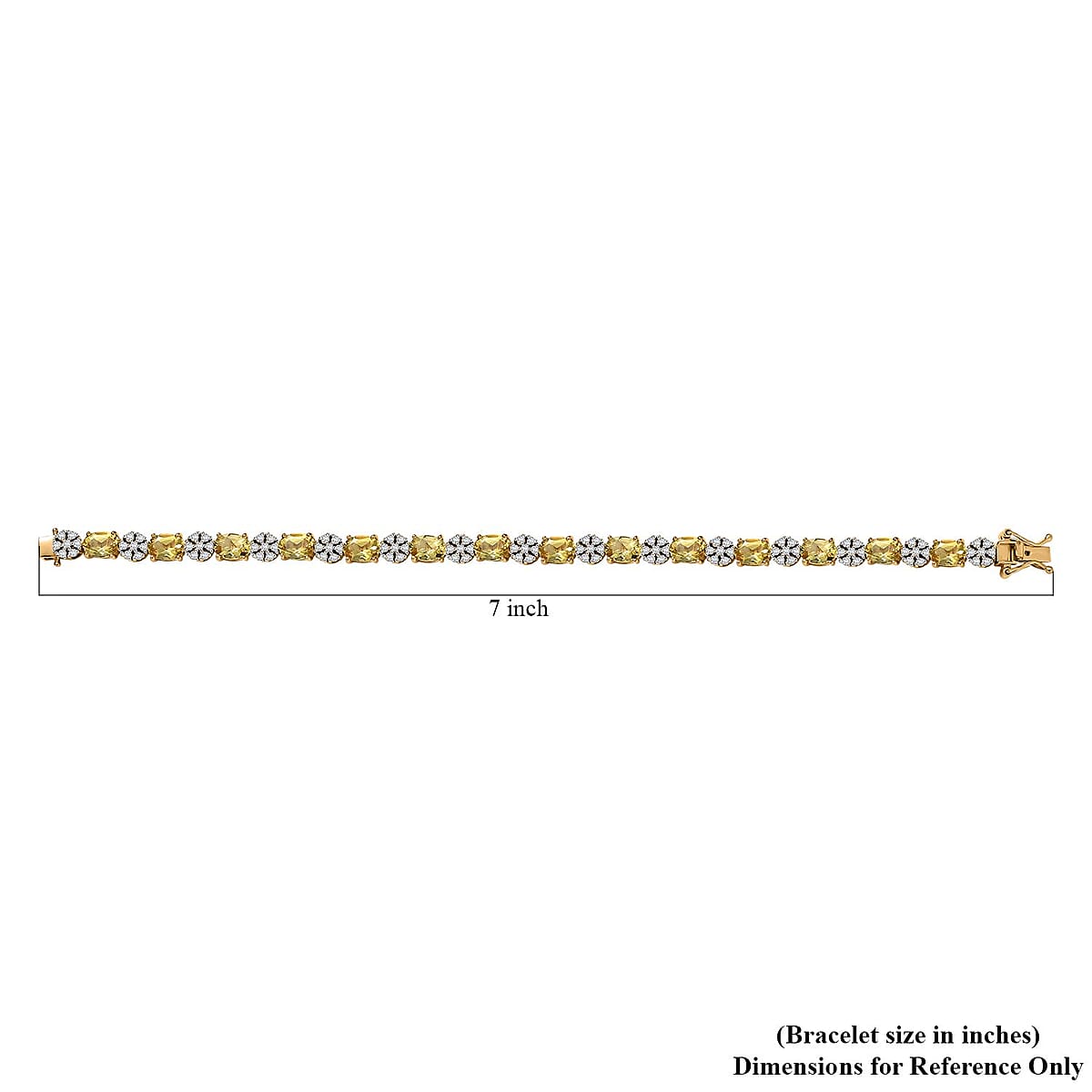 D'Joy Brazilian Heliodor and Moissanite 10.35 ctw Sunlit Harmony Bracelet in 18K Vermeil Yellow Gold Over Sterling Silver (6.50 In) image number 4