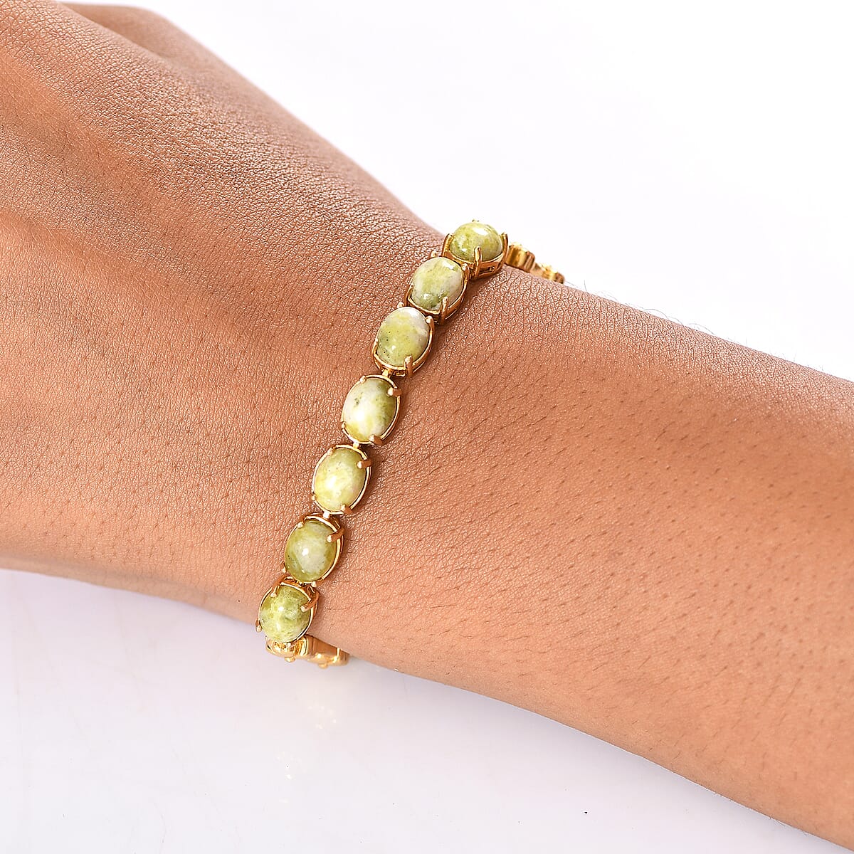 EverTrue Connemara Marble Irish Bracelet in 18K YG Plated 9.35 ctw (6.50&nbsp;&nbsp;Inches) image number 2