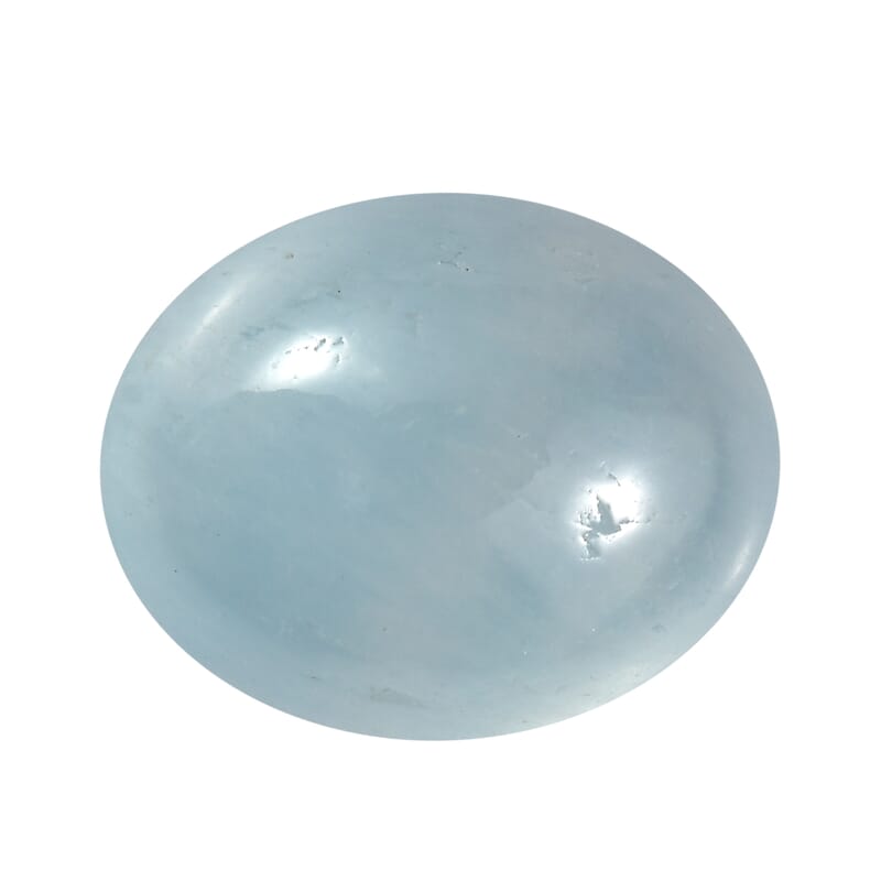 Milky Aquamarine (Ovl 11x9 mm) 3.50 ctw Loose Gemstone