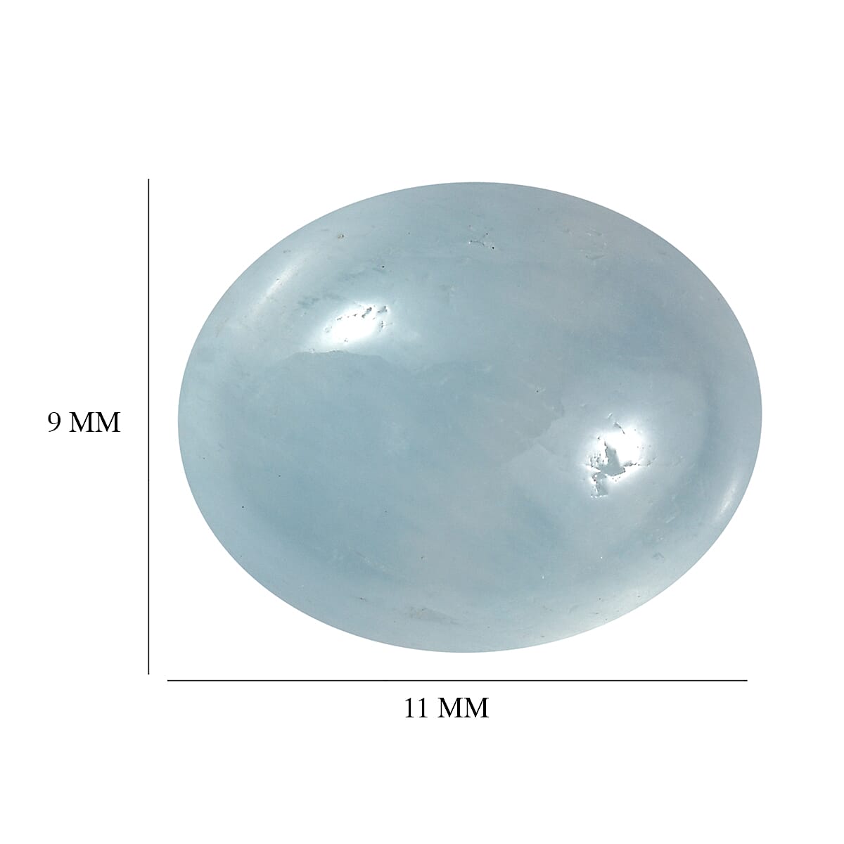 Milky Aquamarine (Ovl 11x9 mm) 3.50 ctw Loose Gemstone image number 3