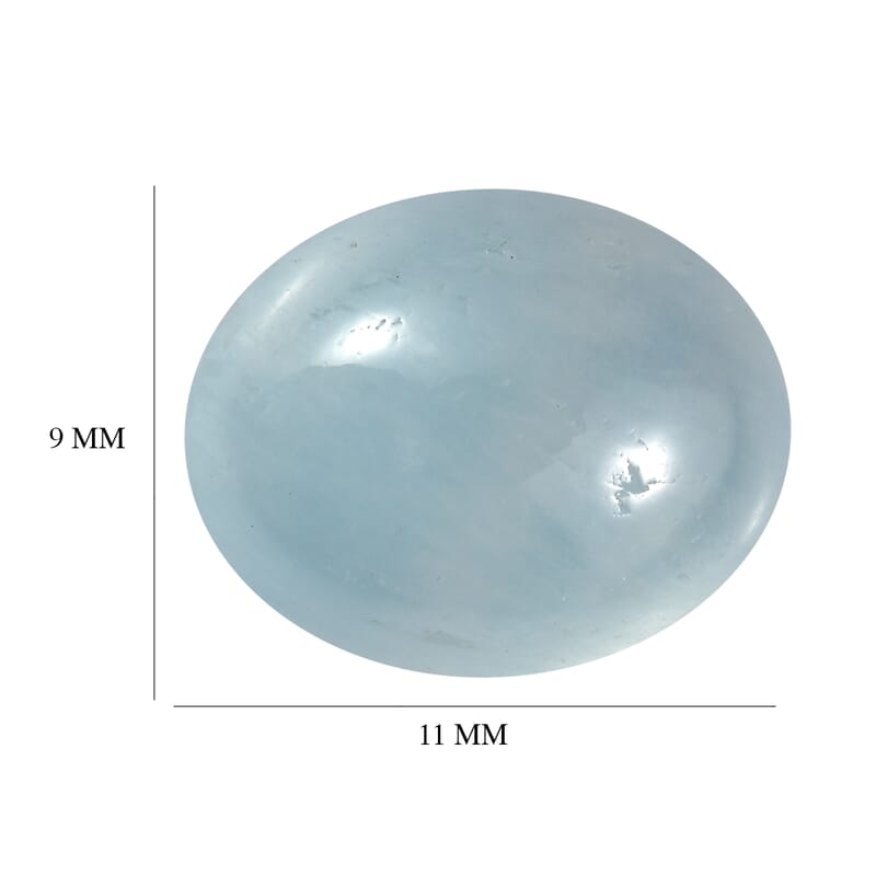 Milky Aquamarine (Ovl 11x9 mm) 3.50 ctw Loose Gemstone