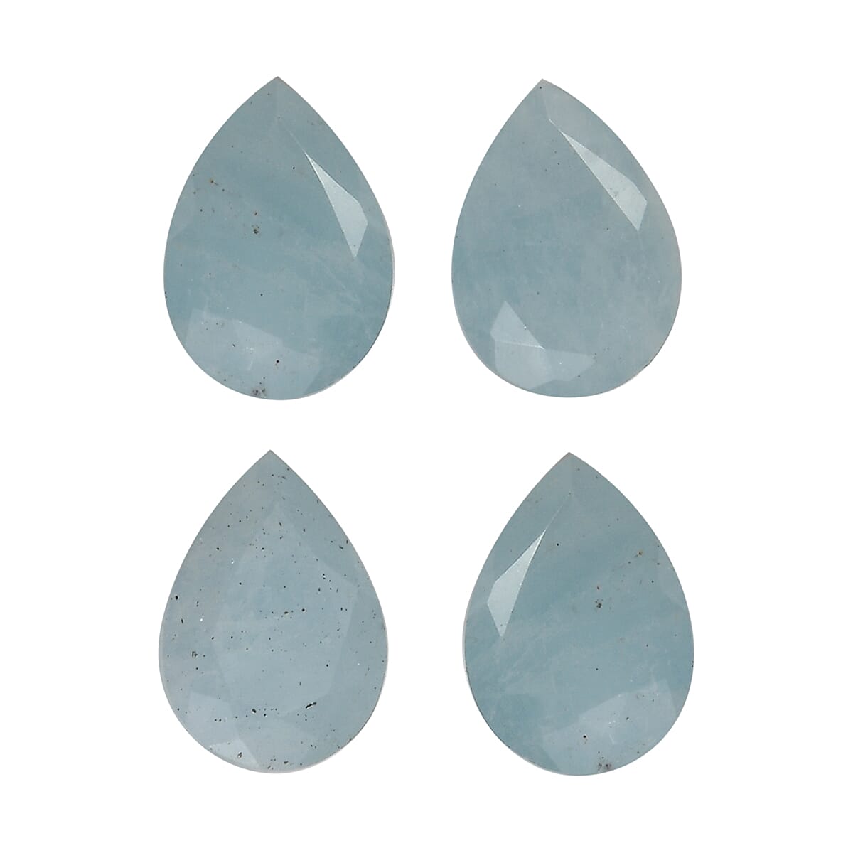 Milky Aquamarine Set of 4 (Pear 7x5 mm) 2.49 ctw Loose Gemstone image number 0