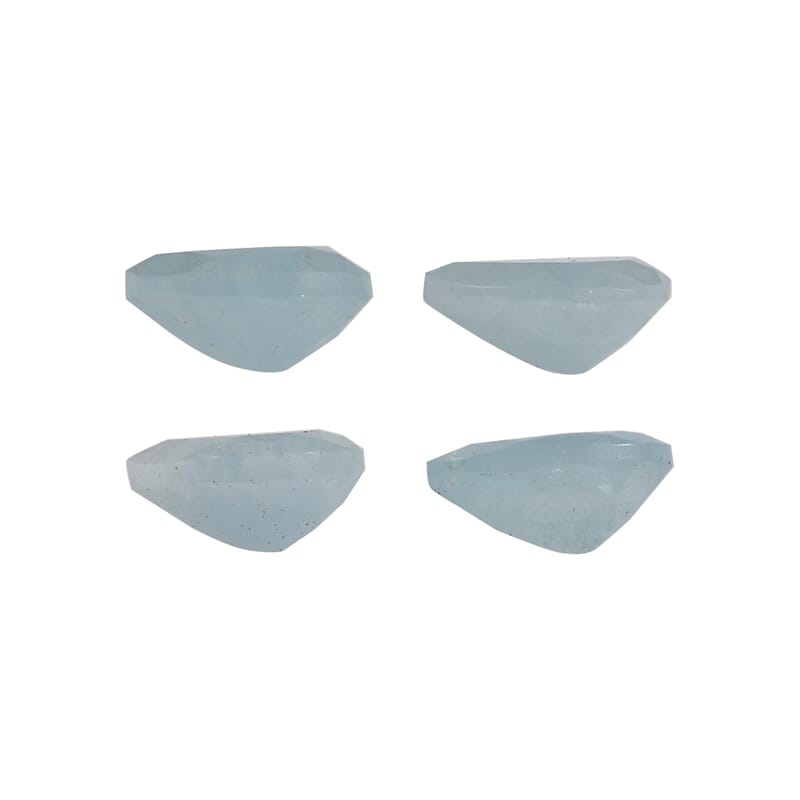 Milky Aquamarine Set of 4 (Pear 7x5 mm) 2.49 ctw Loose Gemstone