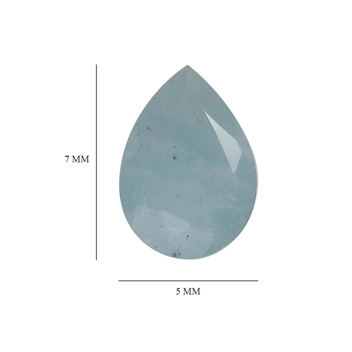 Milky Aquamarine Set of 4 (Pear 7x5 mm) 2.49 ctw Loose Gemstone image number 3
