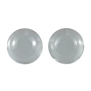 Milky Aquamarine Set of 2 (Rnd 6 mm) 1.65 ctw Loose Gemstone