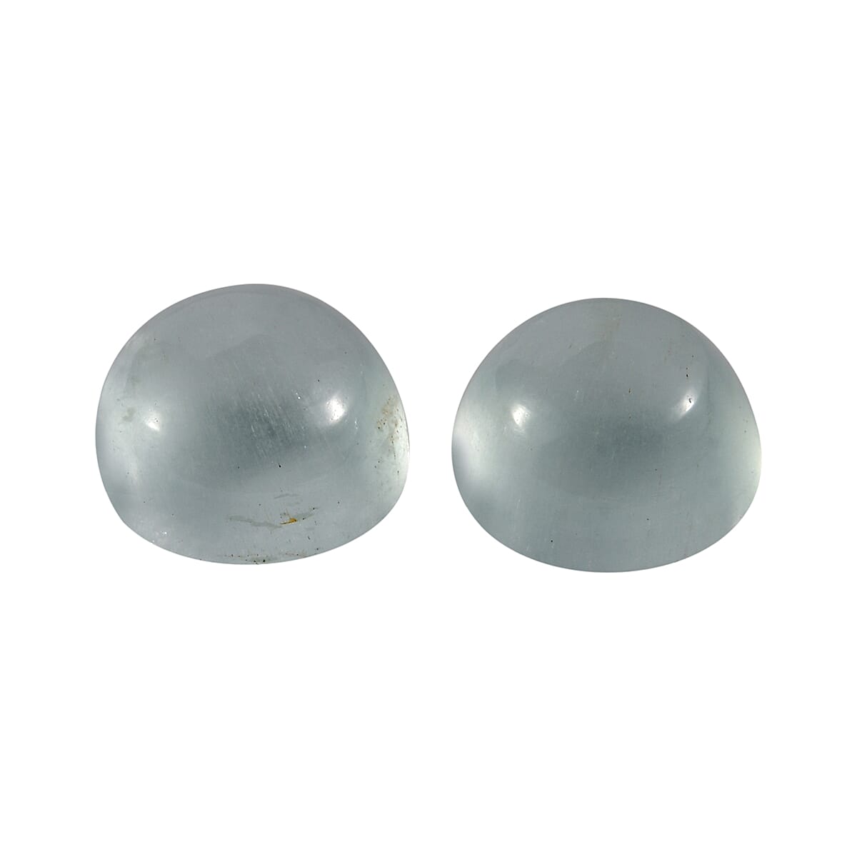 Milky Aquamarine Set of 2 (Rnd 6 mm) 1.65 ctw Loose Gemstone image number 1