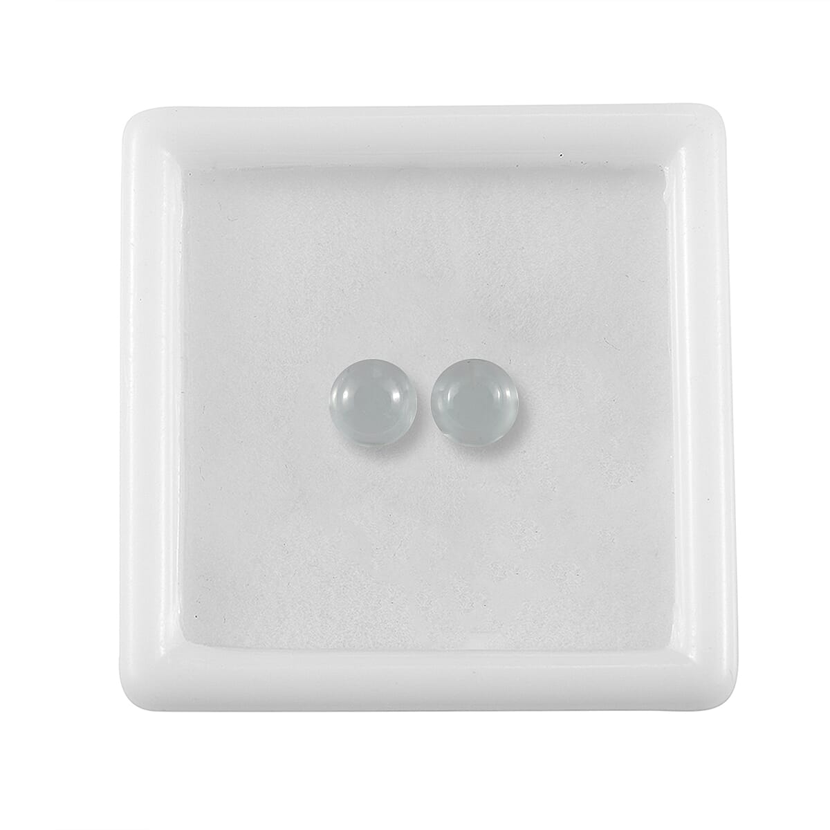 Milky Aquamarine Set of 2 (Rnd 6 mm) 1.65 ctw Loose Gemstone image number 2