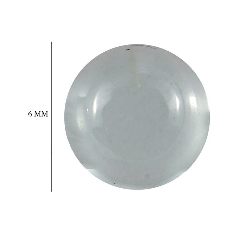Milky Aquamarine Set of 2 (Rnd 6 mm) 1.65 ctw Loose Gemstone