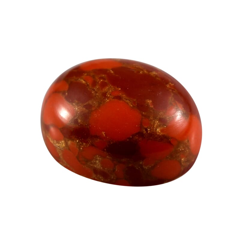 Mojave Orange Turquoise (Ovl 10x8 mm) 2.58 ctw Loose Gemstone
